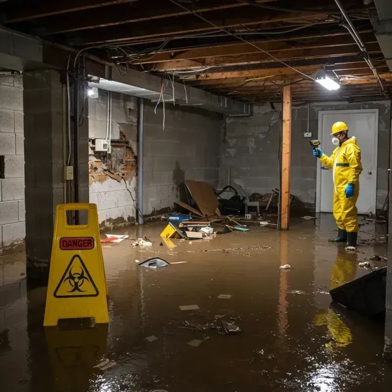 Flooded Basement Electrical Hazard in Wilderness Rim, WA Property